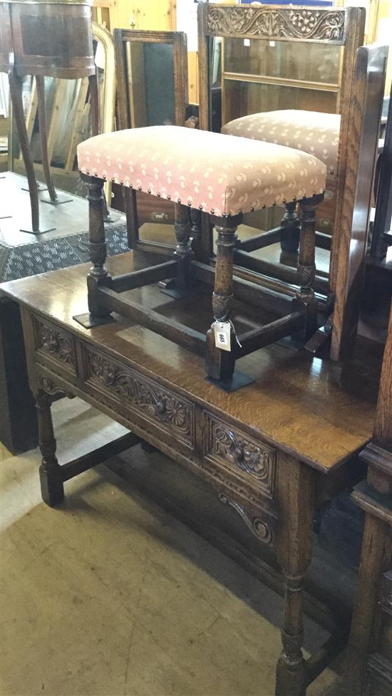 Oak dressing stool